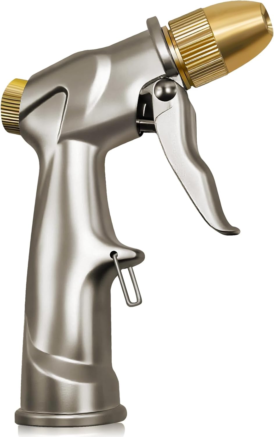 ARXIVE Heavy-Duty Metal Garden Hose Nozzle - 4 Adjustable Spray Patterns for Lawn, Car & Pet Care