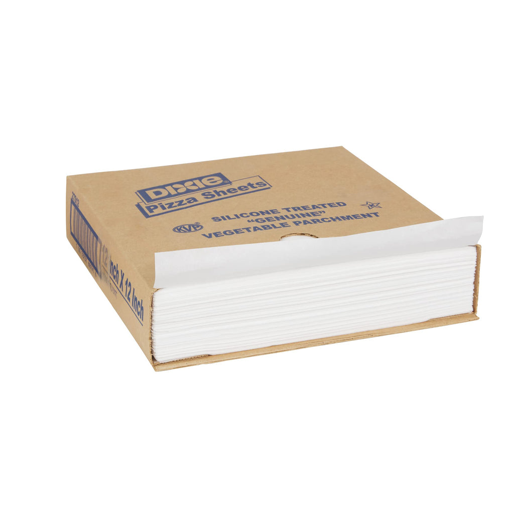 Dixie Parchment Silicon-Coated Pizza Sheet by GP PRO (Georgia-Pacific), White, 27S12, 12" L x 12" W, (Case of 1,000)