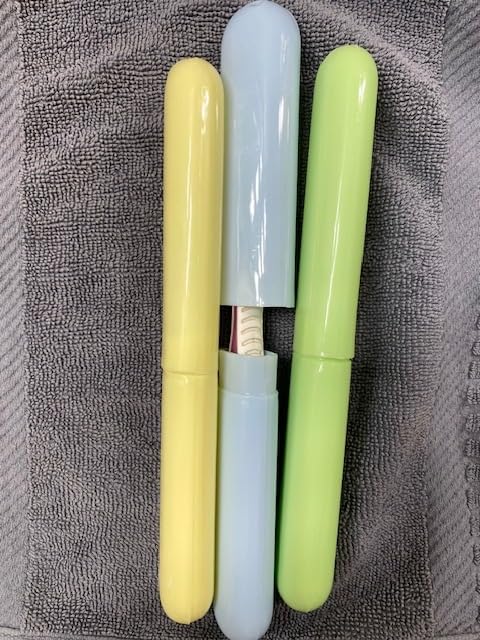 Travel Toothbrush Case Plastic Holder 3-Pack with Air Vent