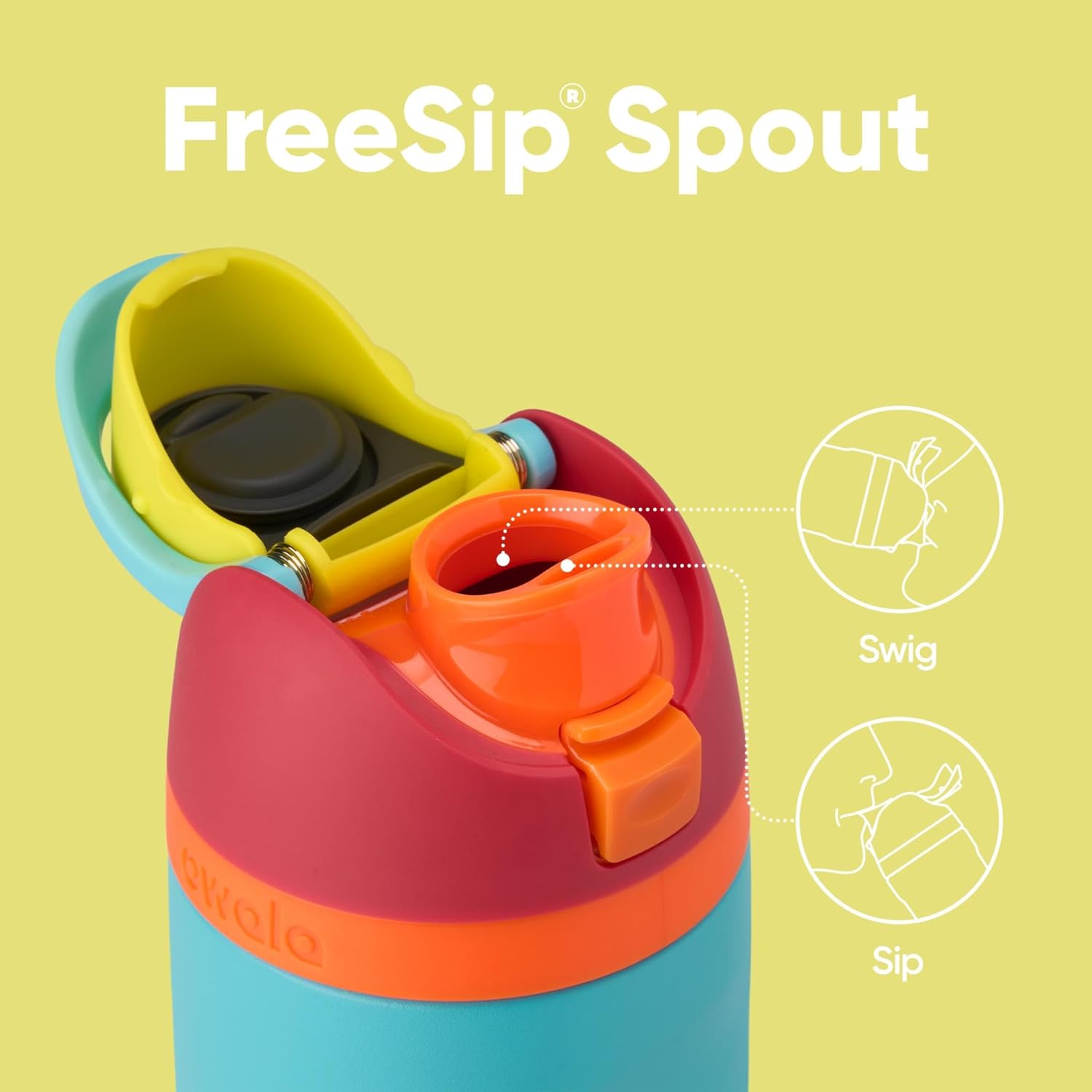 Owala FreeSip Insulated Stainless Steel Water Bottle - BPA-Free, 24 Oz, Perfect for Travel | Summer Sweetness
