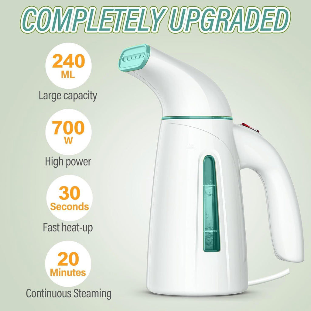 OGHom Portable Handheld Clothes Steamer - 240ml Capacity, 700W Fast Heat Up in Cyan