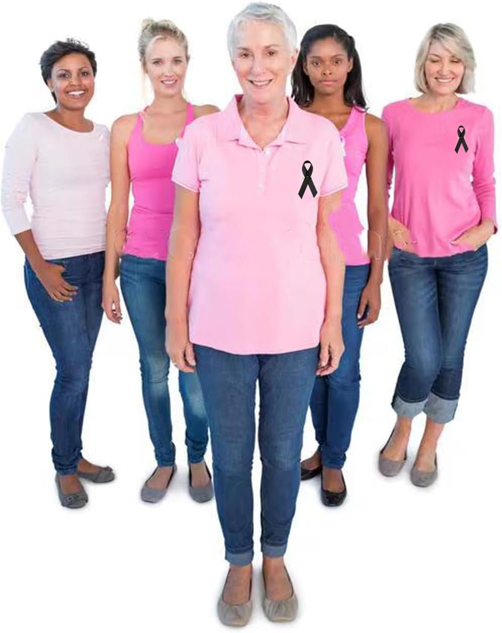Skiennix Black Ribbon Awareness Pins - 100pcs Satin Brooches for Melanoma & Skin Cancer Remembrance