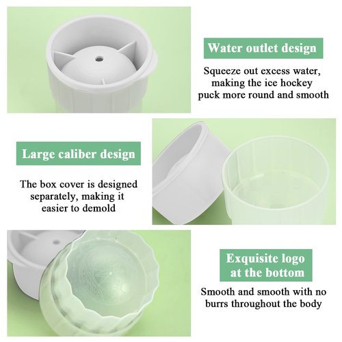 Kyraton Ice Molds Set 4 Pack, 2inch Plastics Round Ice Cube Mold, Ice Ball Maker Mold, Stackable Puck Maker, Easy Release, Mixing Colours