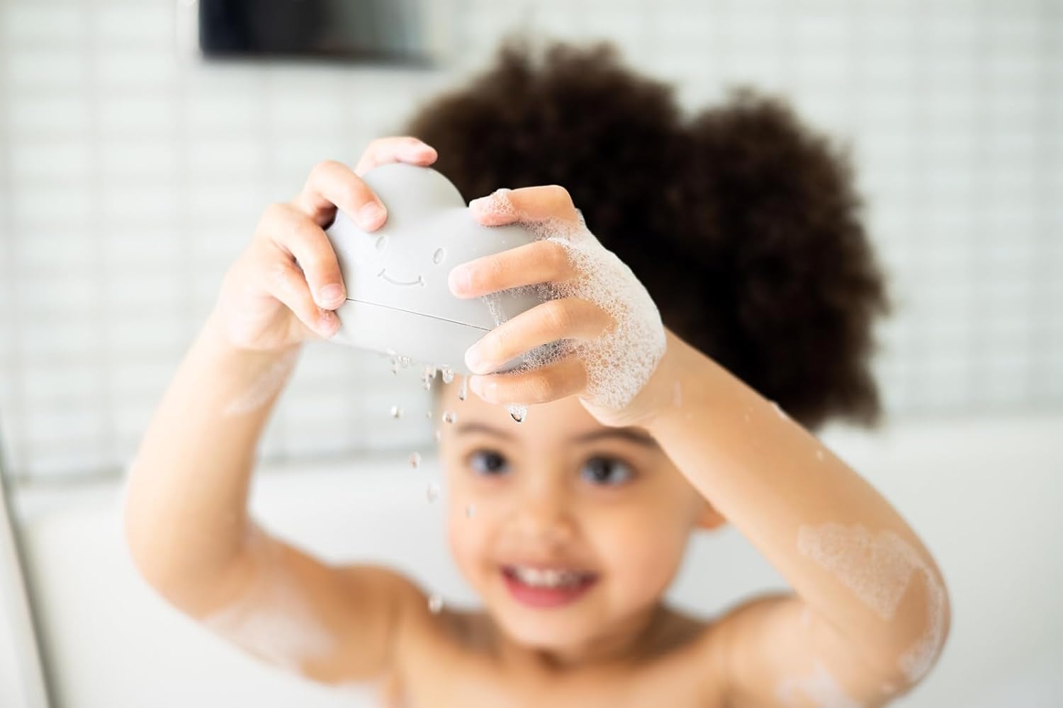 Ubbi Silicone Bath Squeeze Toys - Fun Interactive Cloud & Droplet Design | Set of 2 for Toddlers