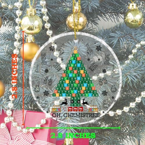 Oh Chemistree Acrylic Christmas Ornament - Funny Chemistry Teacher Gift