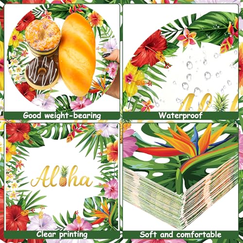 Tropical Luau Party Supplies Set - 100PCS Disposable Plates, Napkins & Forks