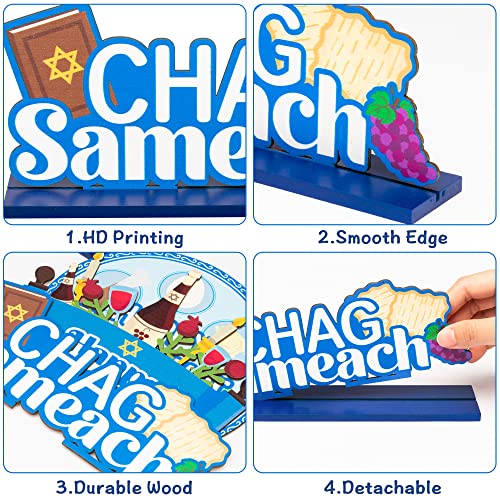 Happy Passover Wooden Centerpiece Set - 3-Piece Table Decor