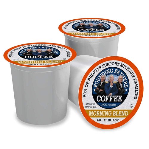 Founding Fathers Coffee Single Serve Pods - Morning Blend for Keurig 2.0 | 80 Count