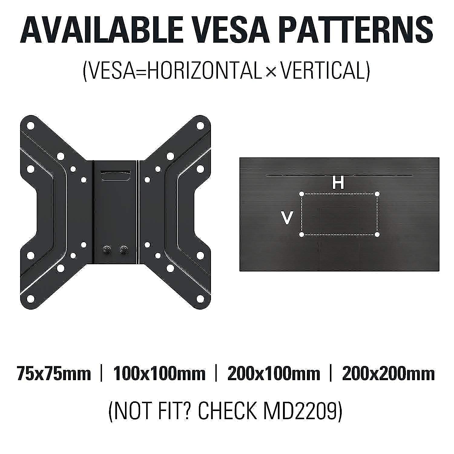 Mounting Dream MD2210 Lockable RV TV Mount for 17-43 inch TV, RV TV Wall Mount 200mm VESA 44 lbs. Loading and MD2209 Lockable RV TV Mount for 10-26 Inch Flat Screen TV, Camper Trailer RV TV Wall Mount