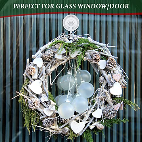Heavy Duty Christmas Wreath Hanger Suction Cup Hooks - 30 Pieces