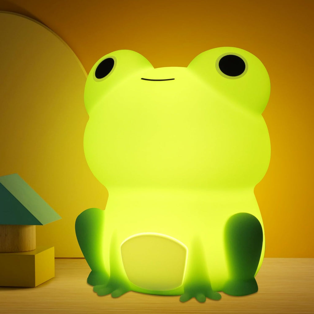 OkiyiD Frog Night Light - Rechargeable Dimmable Bedside Lamp with Touch Control | Portable Kids Gift