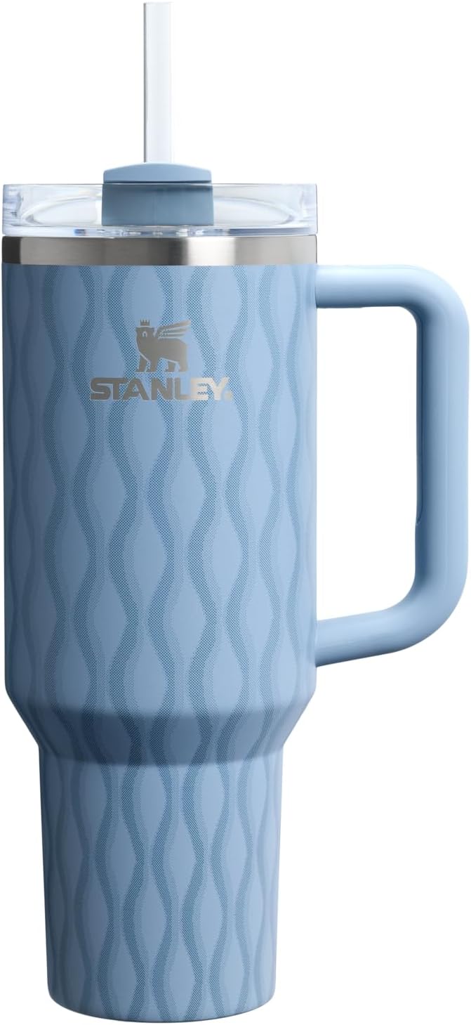 STANLEY Quencher H2.0 FlowState™ Tumbler - 40 oz Slate Blue Drift for Hydration on the Go