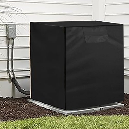 Air Conditioner Cover for Outside Units with Windproof Straps & Reinforced Buckles 420D Heavy Duty Square ac Covers Outdoor Protects HVAC Condenser From Winter Rain Snow Ice Dust Up to 36x36x39 inches