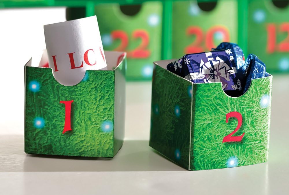 O Christmas Tree Advent Calendar - Treasure Box Design for Festive Countdown to Christmas