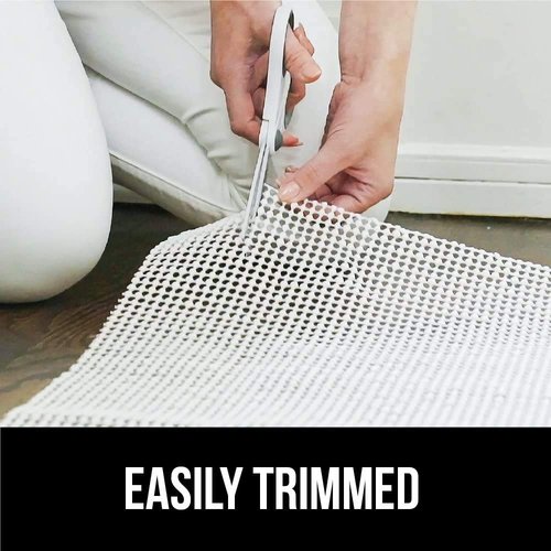 GORILLA GRIP Strong Rug Pad Gripper, 2x4 FT, US Designed, Grips Help Keep Area Rugs Safe and in Place, Slip and Skid Resistant Pads for Hard Floors, Under Carpet Mat Cushion and Hardwood Protection