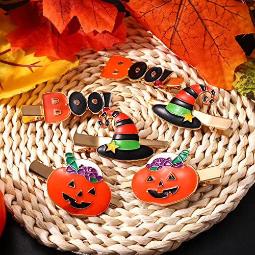 Gothic Halloween Spider Web Skull Hair Clips Large Duckbill Barrettes