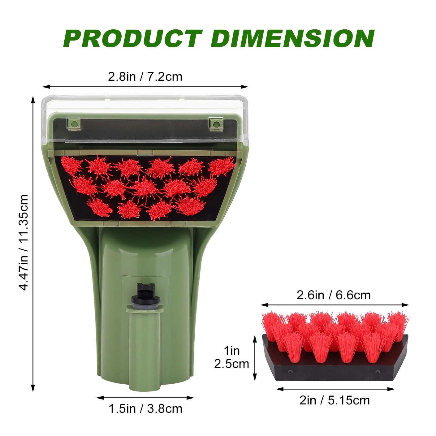Sgizoku 1400B Little Green Machine Attachment Brush Replacement Parts for Bissell Little-Green Upright & Portable Carpet Cleaners 1400B 1425 3860 1400W 1400 1844 2290A Series,1 Brush Head + 2 Brush