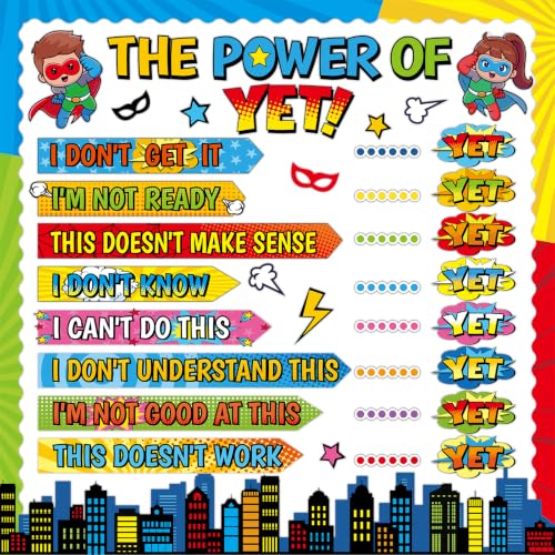 Hero Growth Mindset Bulletin Board Set - 43-Piece Classroom Decor