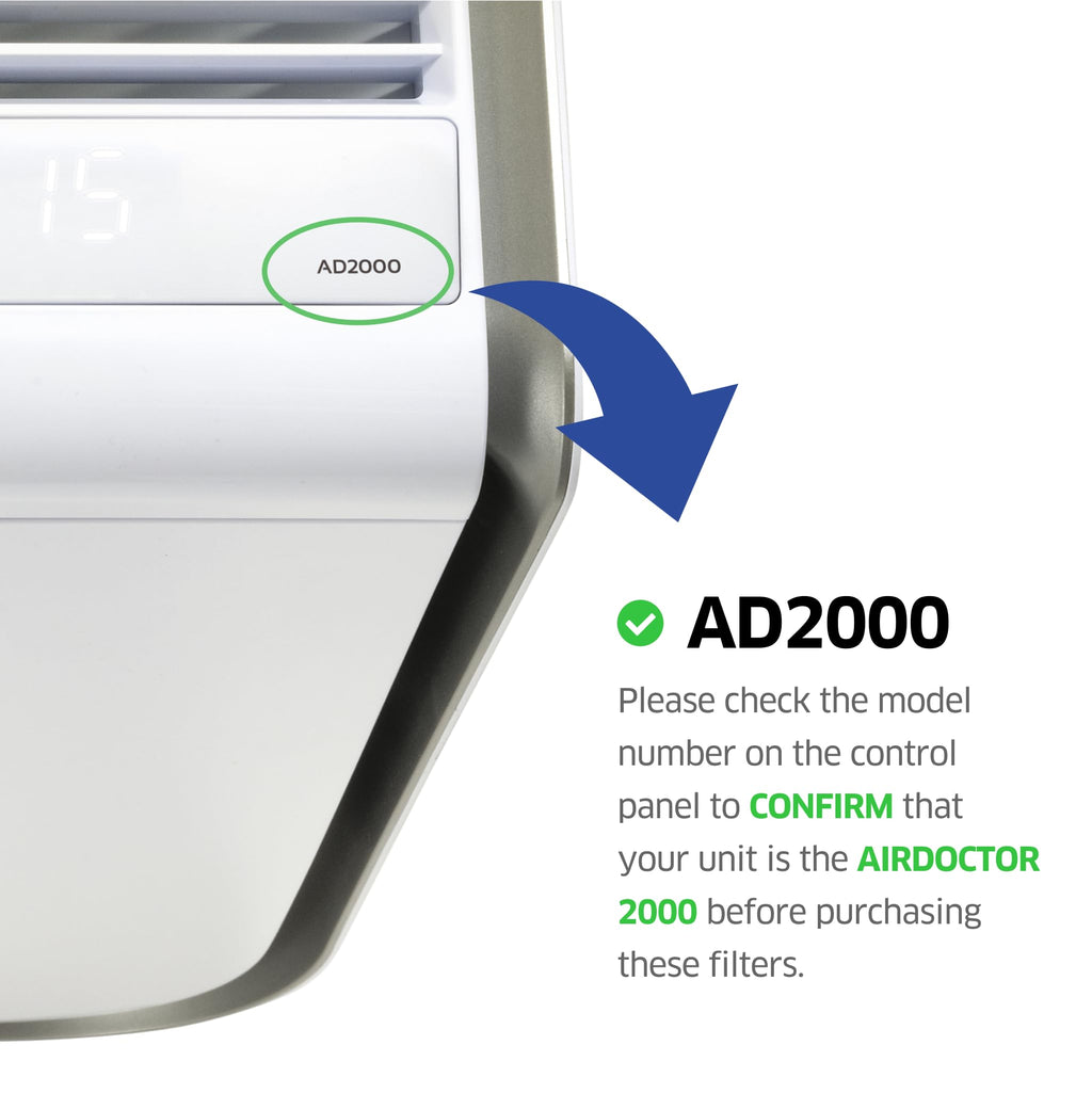 AIRDOCTOR AD2000 Genuine Replacement Carbon/Gas Trap/VOC Replacement Filter with Pre-Filter | MADE BY AIRDOCTOR