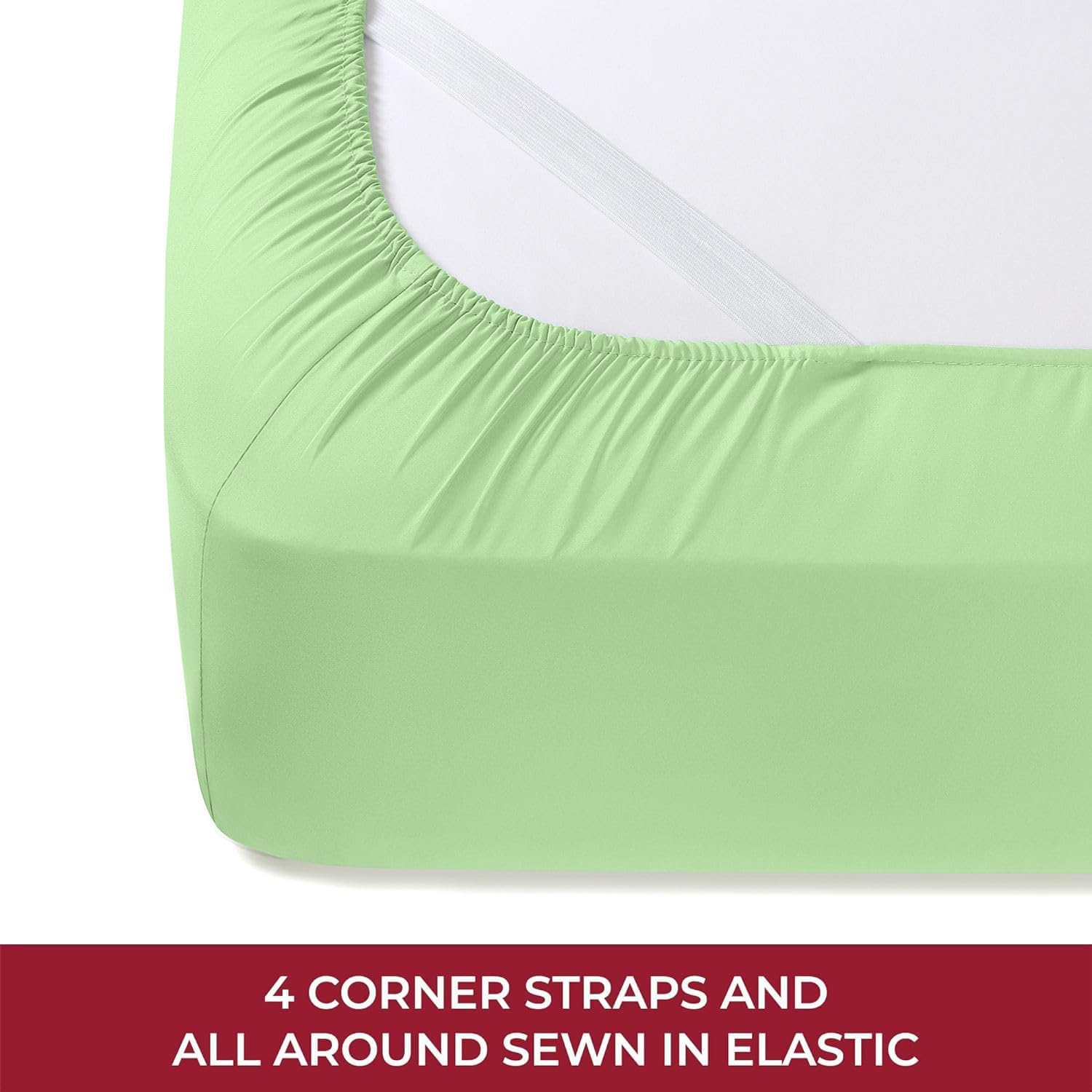 Mellanni RV Short Queen Sheets - Luxury Hotel-Quality Bedding | Extra Soft & Cooling - Deep Pocket, Pistachio
