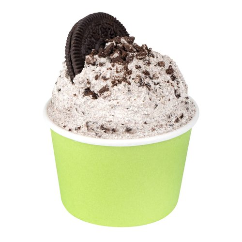 Coppetta 4 Ounce Dessert Cups, 200 Disposable Ice Cream Cups - Lids Sold Separately, Heavy-Duty, Green Paper Frozen Yogurt Bowls, For Hot And Cold Foods, Perfect For Gelato Or Mousse - Restaurantware