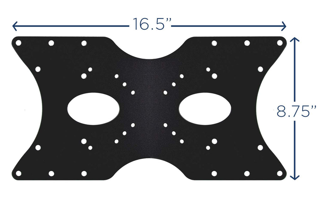 Mount-It! Steel VESA Adapter Plate Bracket, Conversion Kit for TV and Monitor Mounts, Expands 50x50 75x75 100x100 200x100 200x200 to Larger VESA Patterns Up to 400x200mm, Fits 32"–55" Screens