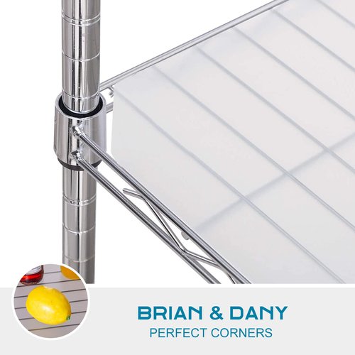 BRIAN & DANY Wire Shelf Liner 24" X 48", Heavy Duty Shelf Liners for Wire Shelving, Waterproof Protector Mats, Set of 4, Transparent