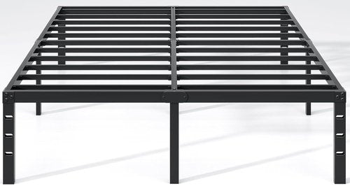 Jetonix Metal Bed Frame - Full Size Sturdy Mattress Foundation with Storage Space - Easy Assembly, Black, 12 Inch