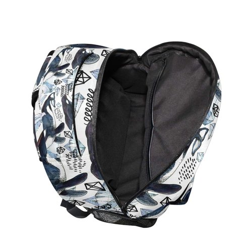 AUUXVA Sea Animal Killer Whale Backpack College School Book Shoulder Bag Travel Daypack for Boys Girls Man Woman
