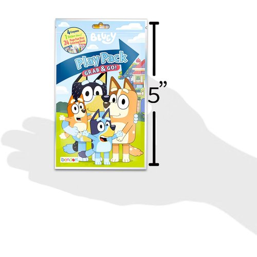 Bluey 12 Activity Play Packs for Boys, Girls - Mini Coloring Books, Loot Bags, Travel Activity Set - Bluey Party Favors for Kids
