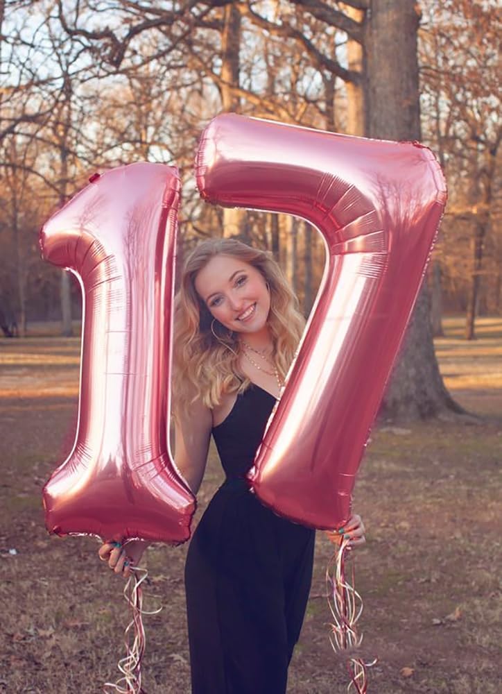 Numbers Balloon - 40 Inch Large Pink Balloon for Three Year Old Birthday Decor | Perfect for Parties