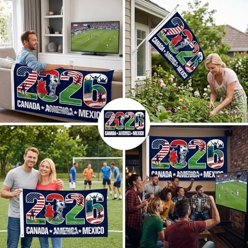 World Cup 2026 Flag - 5x3FT Durable Party Decoration