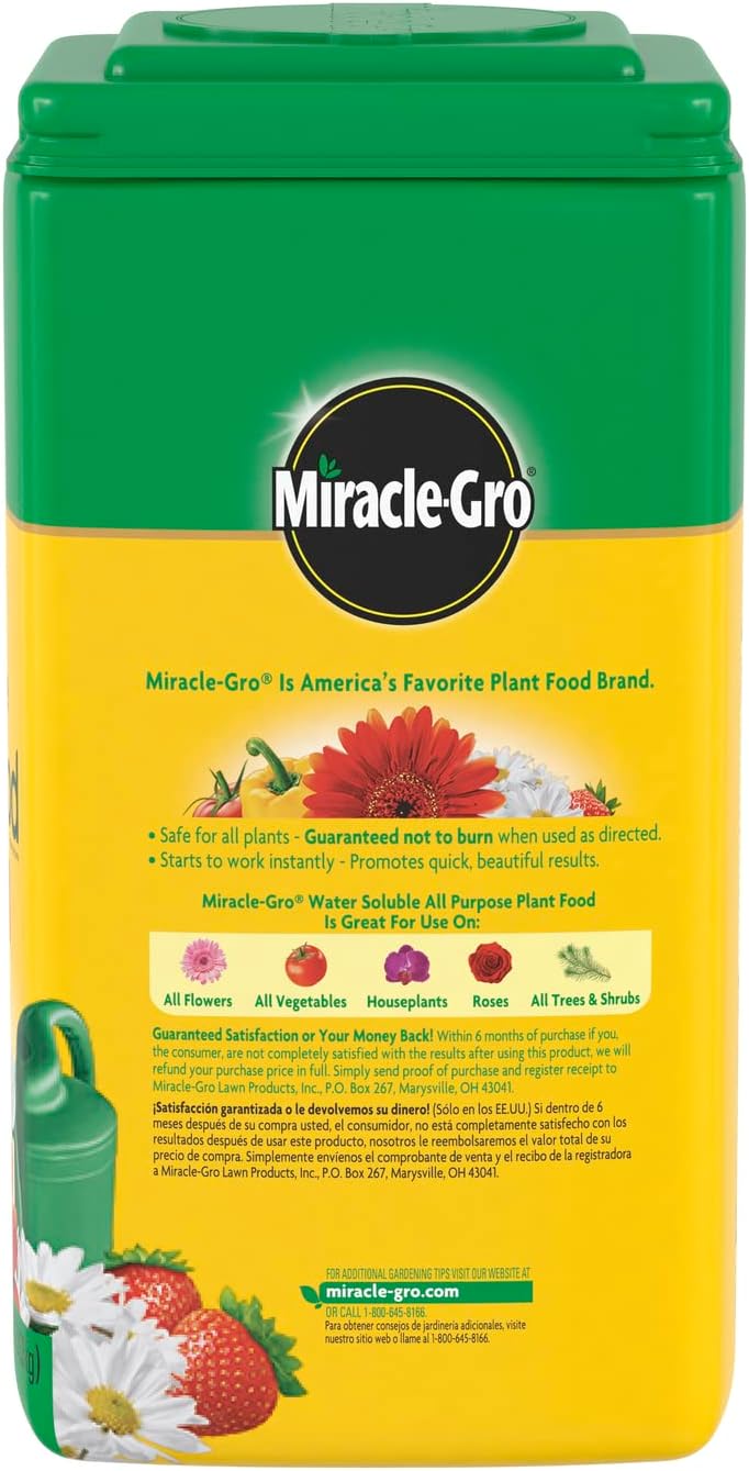 Miracle-Gro Water Soluble All-Purpose Plant Food - Fertilizer for Indoor & Outdoor Plants | 5 lbs