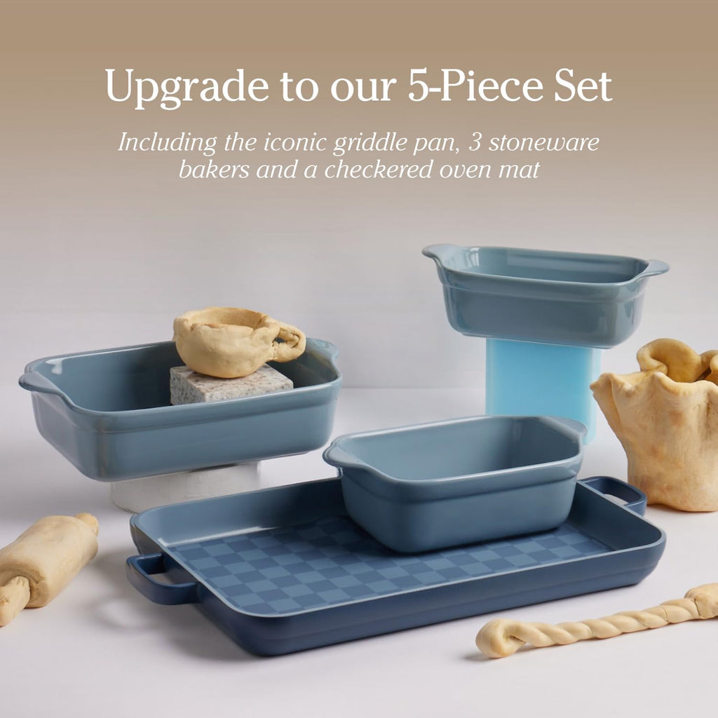 Our Place Mini Griddle Pan - 9" Nonstick Ceramic Griddle for Stovetop & Oven | PFAS-Free, Oven-Safe to 450°F | Blue Salt