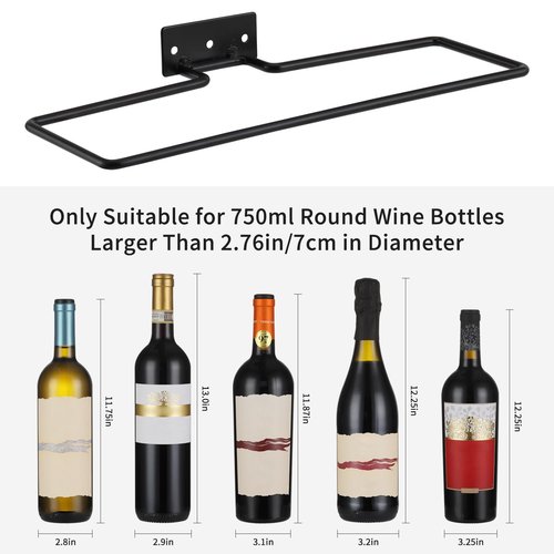 CBYJK Wine Rack Wall Mounted, Wall Wine Rack for 12 Wine Bottles, Wood Wine Racks for Wall, Wall Mounted Wine Rack for Bar, Cellars, Kitchen, Dining Room