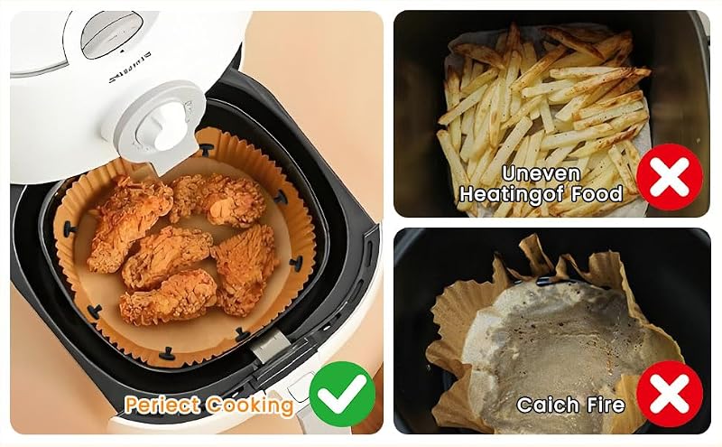 WaterLuu Magnetic Air Fryer Paper Liner Clips - Heat-Resistant Silicone, 8pcs