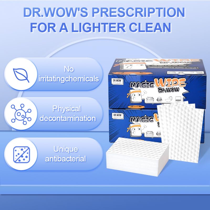 Ultra-Thin Melamine Cleaning Sheets - 48 Count, Scratch-Free