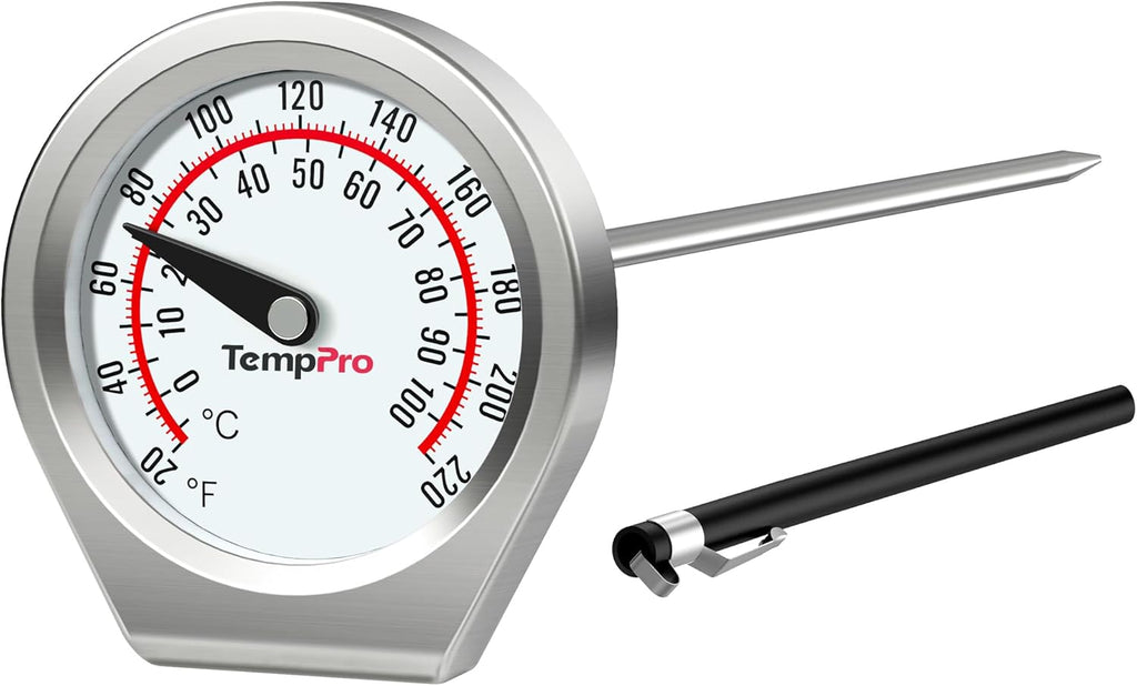 TempPro Instant Read Meat Thermometer - Portable Grill & Kitchen Thermometer for Steak, Turkey, Liquid