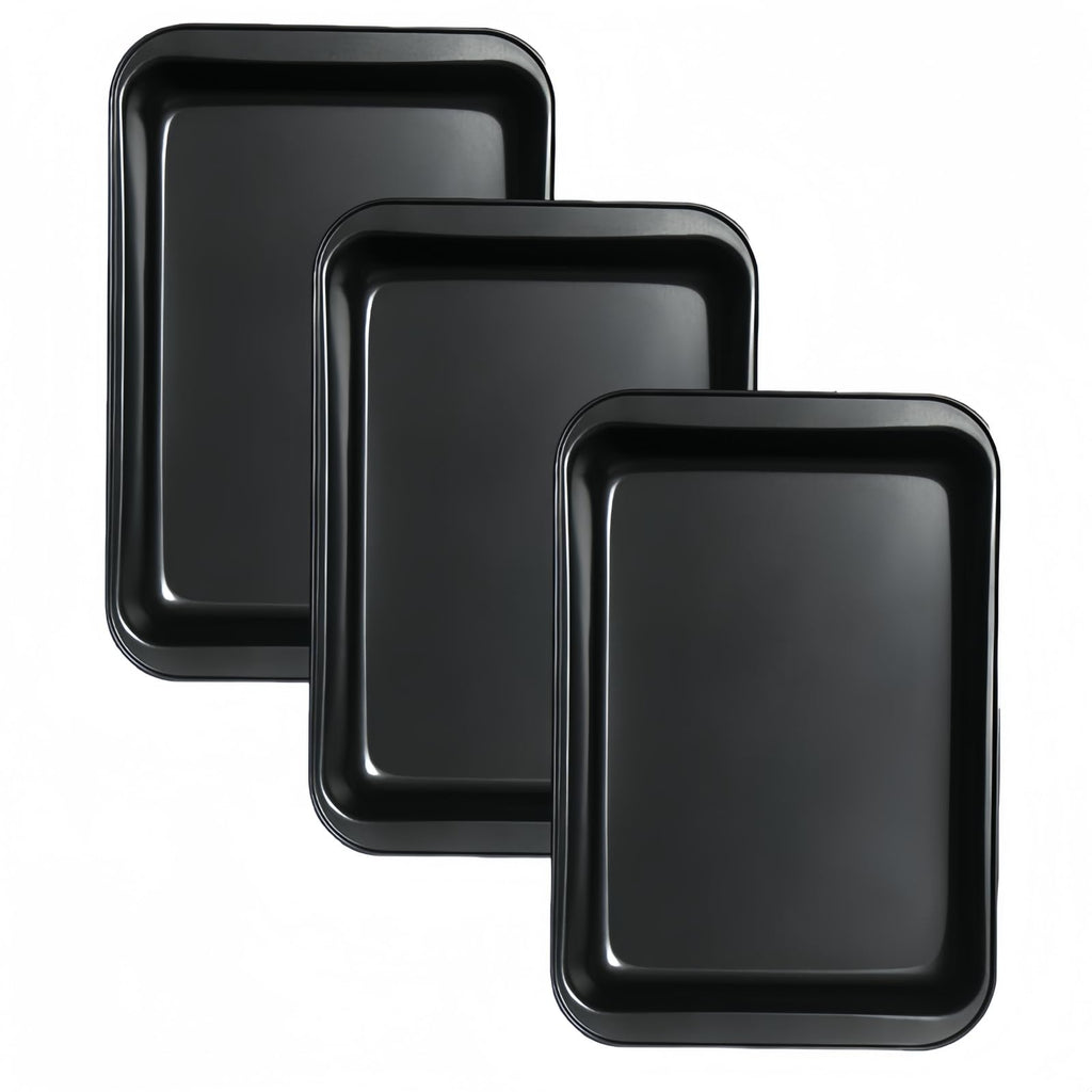 FISDEN Set of 3 Rectangular Cake Pan, Non-Stick Baking Pan for Oven, 9 x 13 Inch Deep Cookie Sheet Tray, BPA Free Bakeware for Brownie Lasagna Casserole Bread