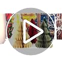 XL Christmas Honeycomb Paper Tree Set - Colorful 14-24 Inch Holiday Decor