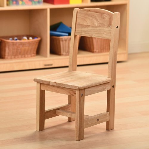 Constructive Playthings Solid Hardwood Children's Chair, Classroom Supplies, Pair with Kid Table for Preschool Learning Activities, 12"