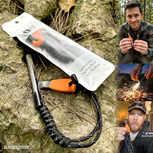 Premium Ferro Rod Fire Starter Kit with Steel Striker - 4in