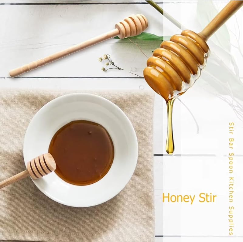 Honey Dipper Stick with Long Handle - Premium Dessert Spoon