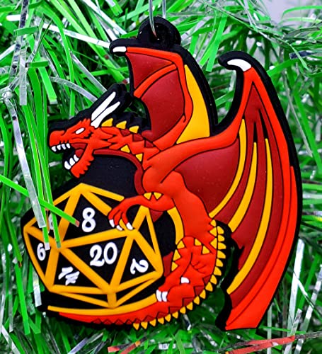 Dungeons and Dragons Christmas Ornament Set - Role Playing Themed, Shatterproof, 6 Pieces
