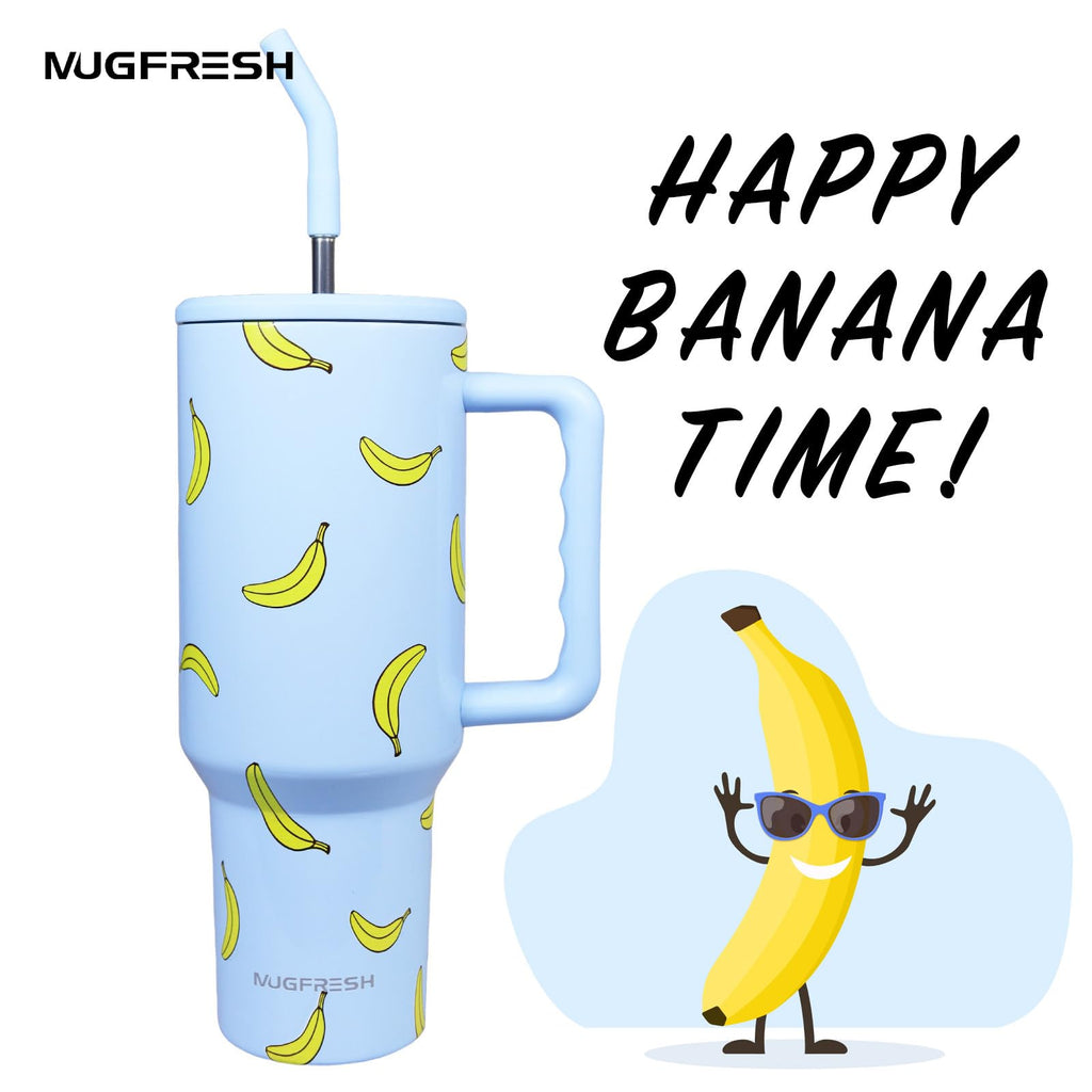 Butterfly Tumbler, Butterfly Gifts for Women 40 oz Insulated Tumbler with Handle and Straw Cup Holder Friendly Travel Mug Stainless Steel Water Bottle