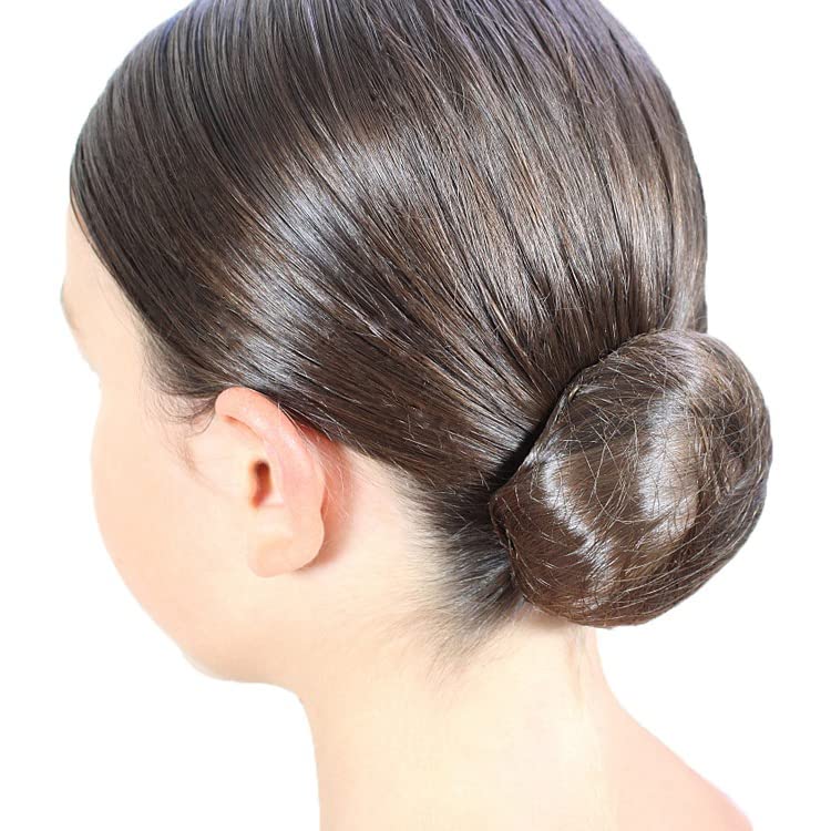 ROCST Invisible Elastic Hair Nets for Women Buns 6-Pack Black 55 cm