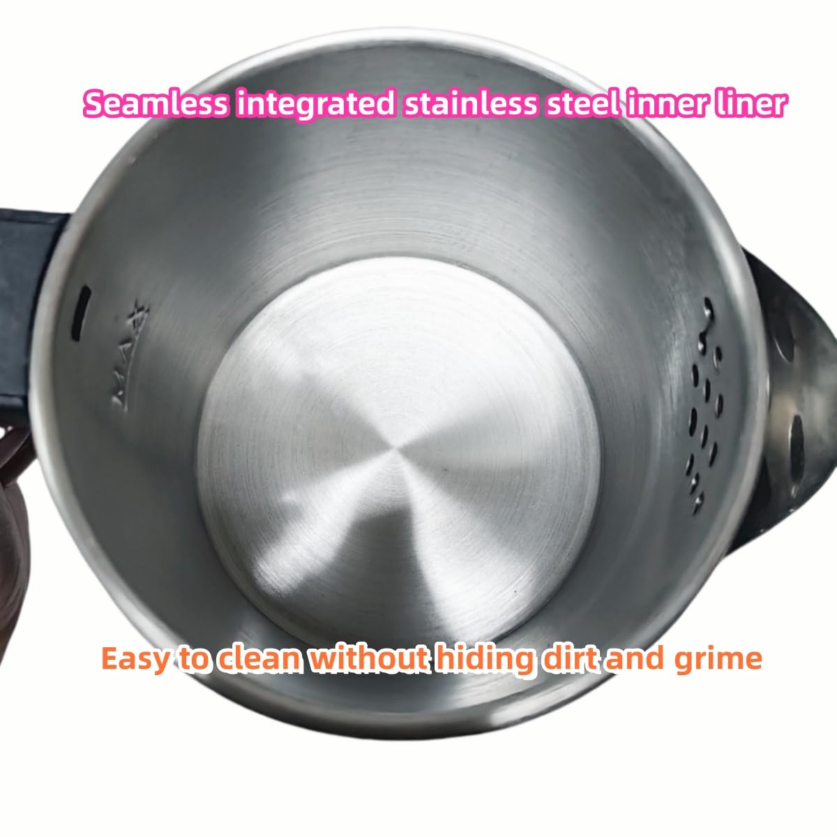 Small Electric Kettles Stainless Steel for Boiling Water, 0.6L Travel Mini Hot Water Boiler Heater, Double Wall Cool Touch Portable Kettle (White)