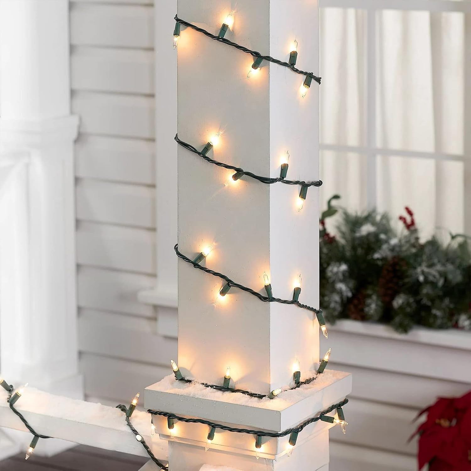 Yiaht Christmas Lights - 20Ft 100 Count Mini Waterproof Incandescent Bulbs | Green Wire for Indoor/Outdoor Decor