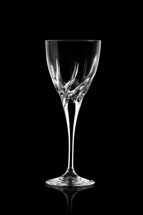 Barski Wine Glass - Goblet - Red Wine - White Wine - Water Glass - Stemmed Glasses - Set of 6 Goblets - Crystal like Glass - 6 oz. Beautifully Cut Designed Made in Europe