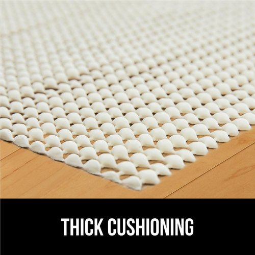 GORILLA GRIP Strong Rug Pad Gripper, 2x4 FT, US Designed, Grips Help Keep Area Rugs Safe and in Place, Slip and Skid Resistant Pads for Hard Floors, Under Carpet Mat Cushion and Hardwood Protection